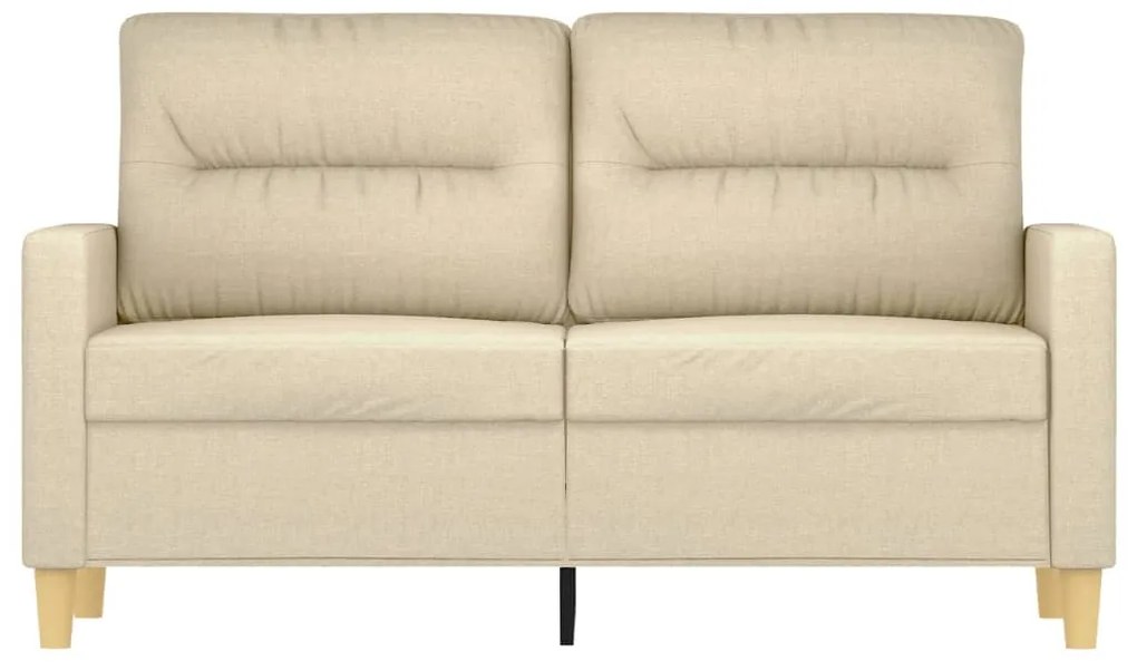 Sofá de 2 lugares tecido 120 cm cor creme