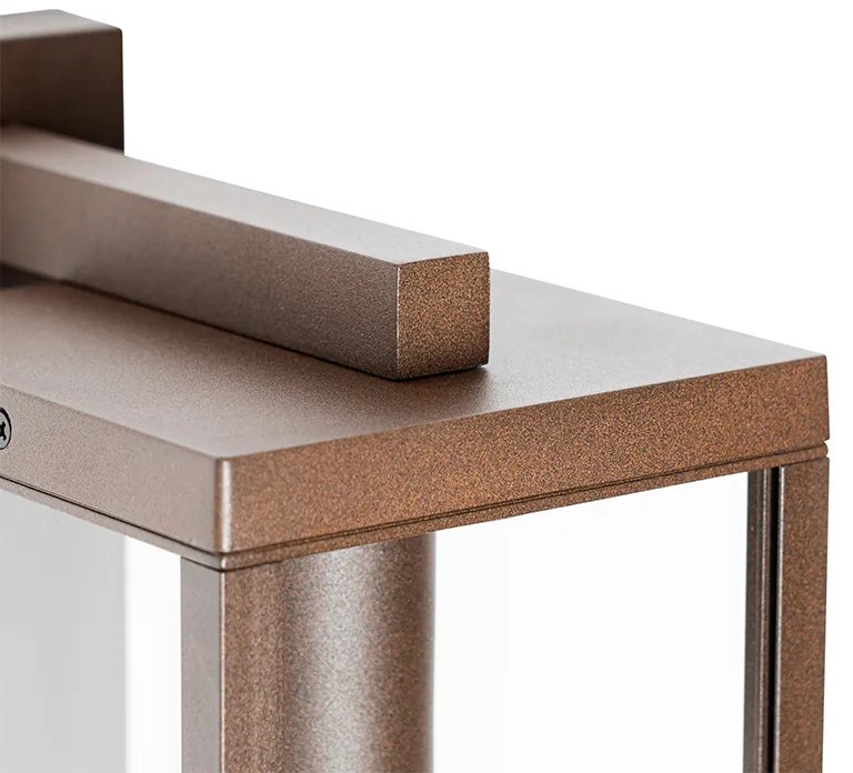 Lanterna de parede exterior industrial castanho enferrujado IP44 - Charlois