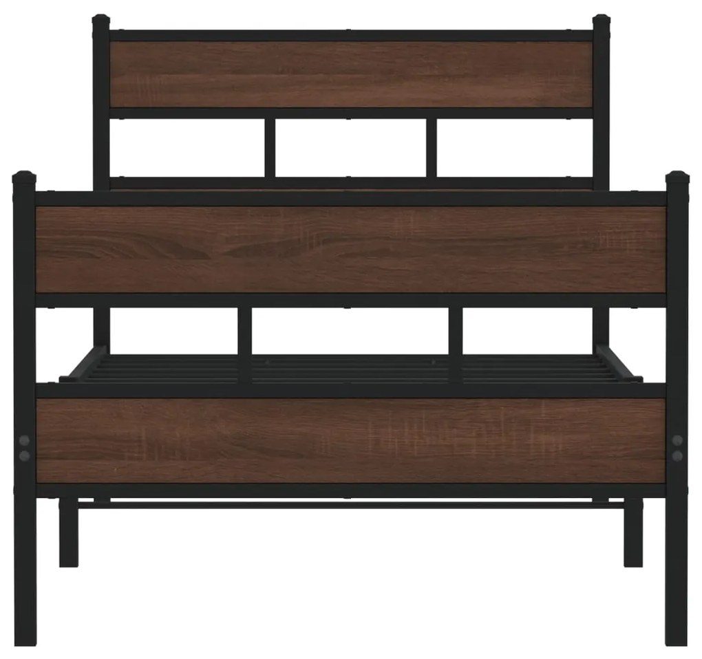 Cama sem colchão com cabeceira e pés 90x190 cm