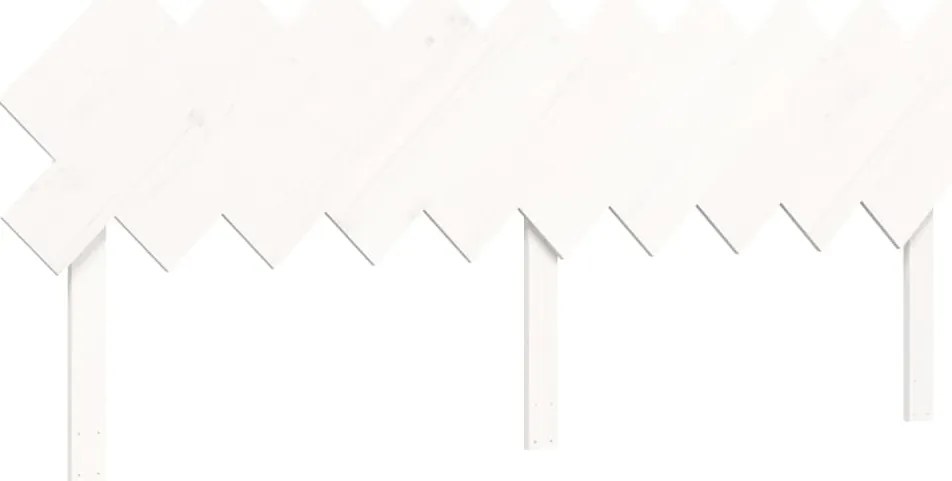 Estrutura de cama com cabeceira 200x200cm madeira maciça branco