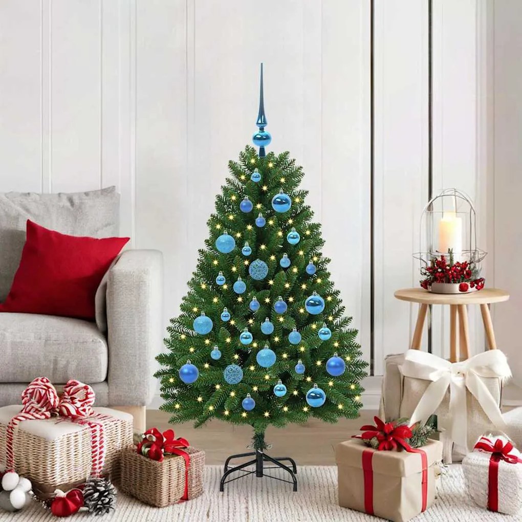 vidaXL Árvore de Natal Artificial Verde 120 cm PVC e Metal