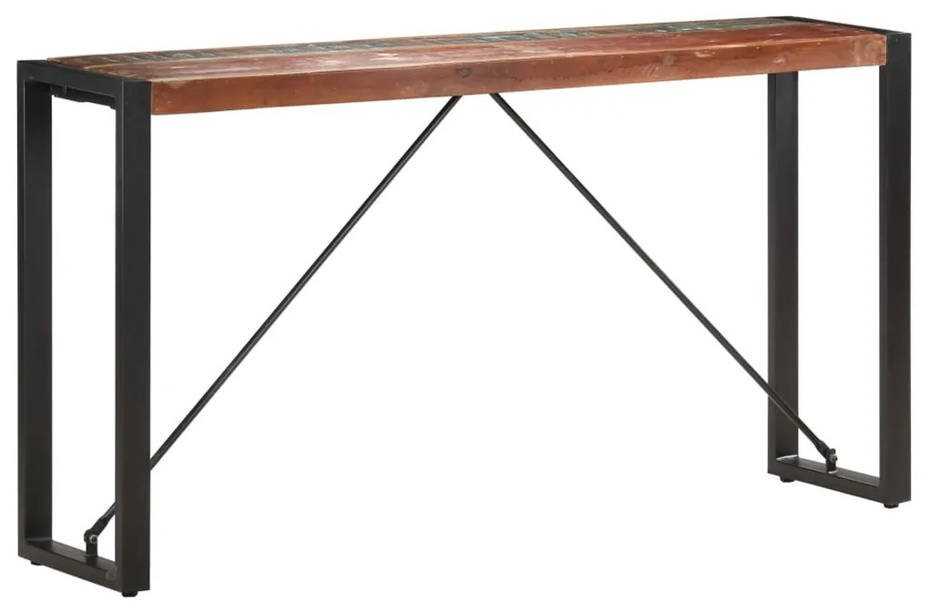 Mesa consola 150x35x76 cm madeira recuperada maciça