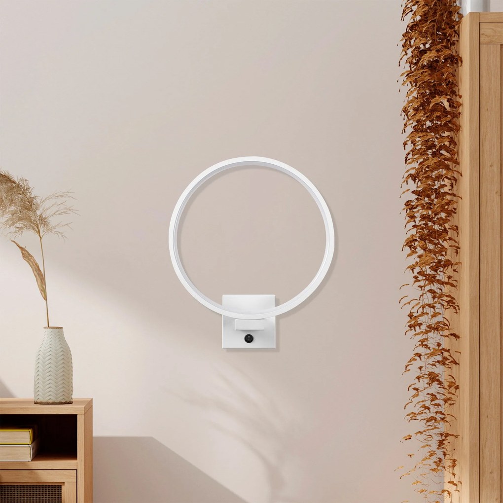 Aplique de Parede Halka – Branco – 30 cm x 36 cm x 9 cm