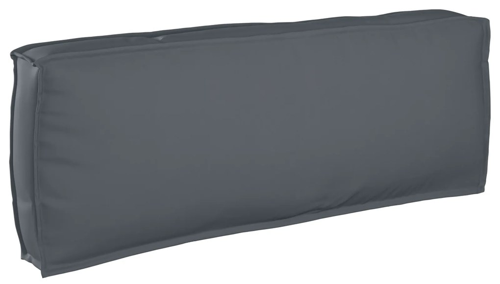 vidaXL Almofada de palete para encosto Antracite 120 x 40 x 12 cm