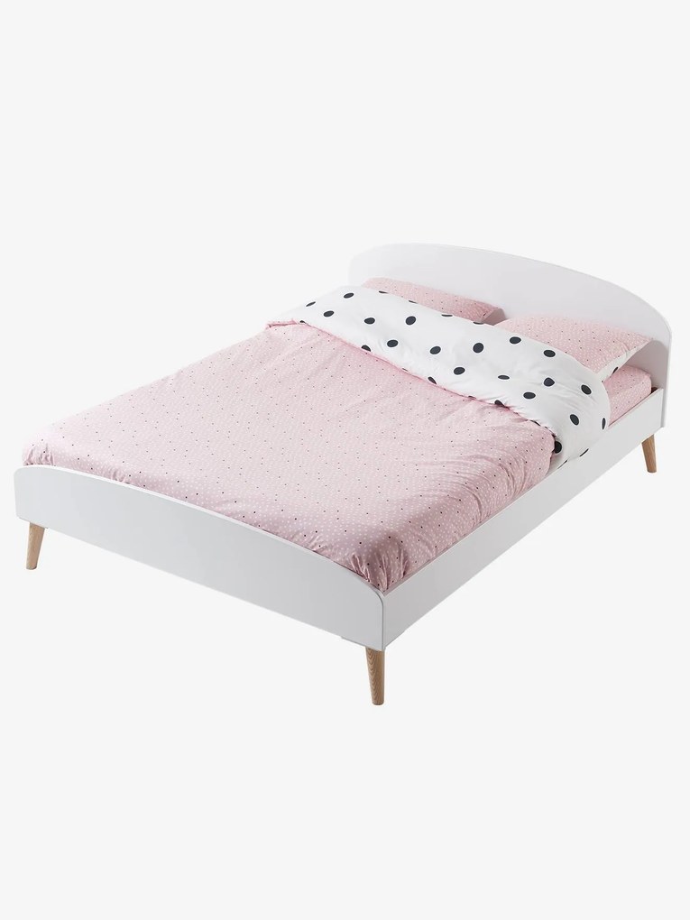 Cama de casal, Confetes branco claro liso