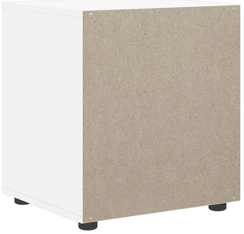 Mesa de cabeceira VISNES derivados de madeira branco 45x40x50cm