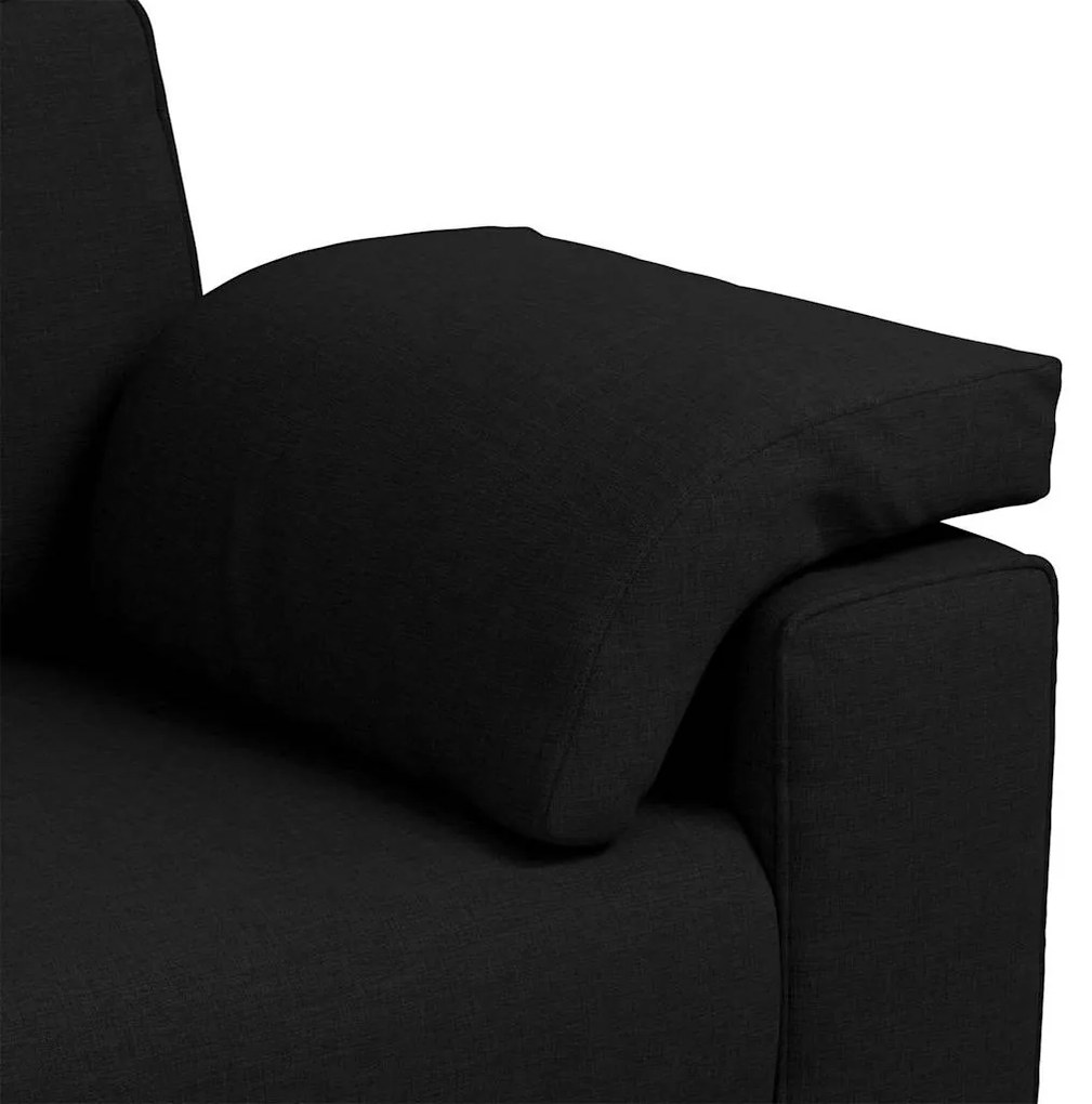 Sofá Loveseat Preto - 140 cm em Tecido