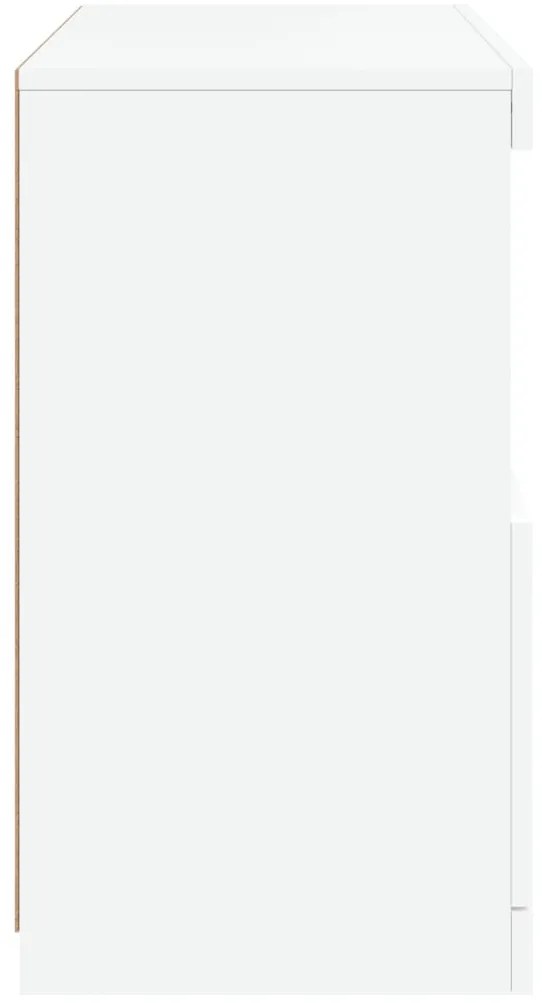 Aparador com luzes LED 60x37x67 cm branco