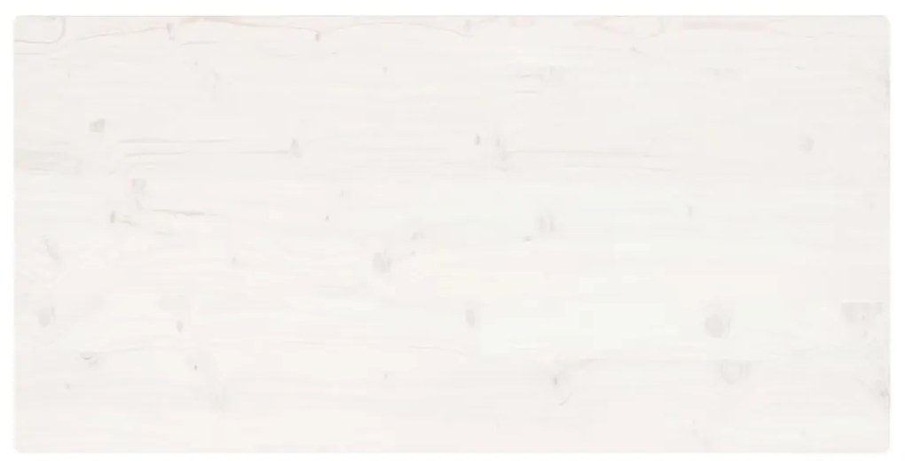 Tampo de mesa retangular 100x50x2,5 cm pinho maciço branco