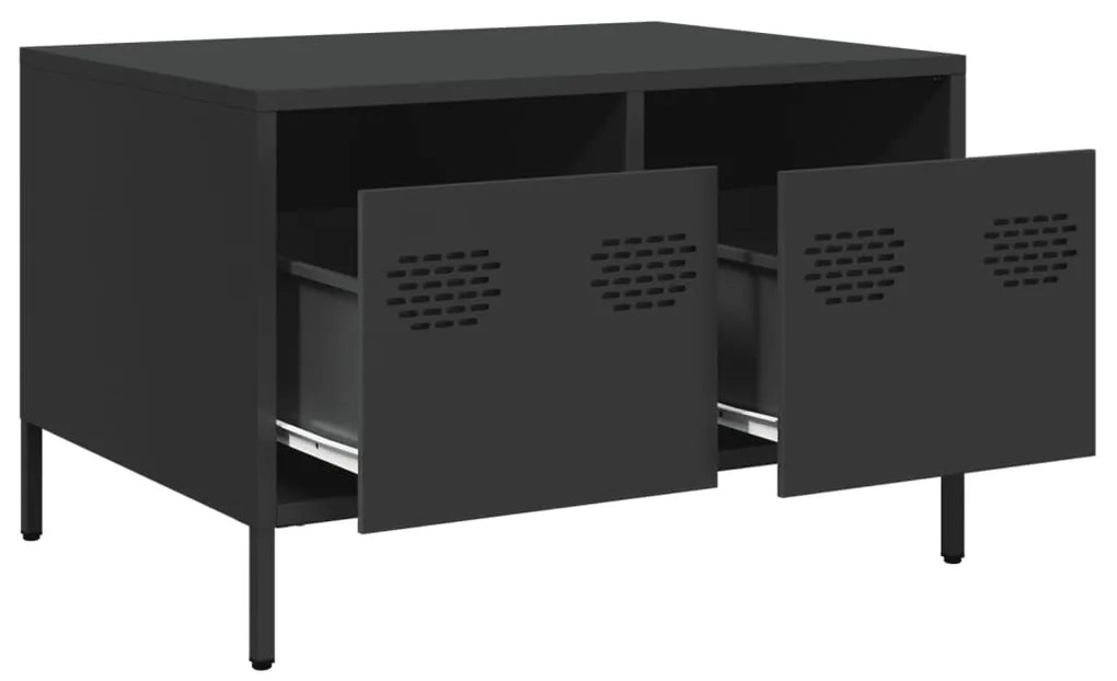Móvel de TV 68x50x43,5 cm aço laminado a frio preto