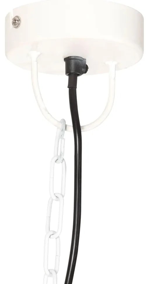 Candeeiro suspenso vintage indust. redondo 25 W 41 cm E27 branco