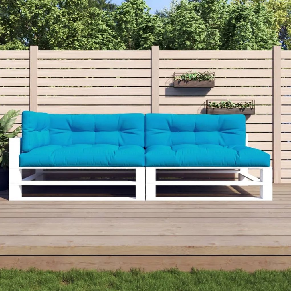 vidaXL Almofadões para paletes 5 pcs tecido azul
