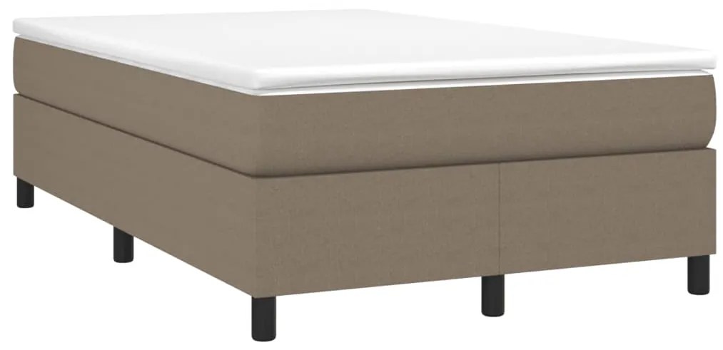 Cama com molas/colchão 120x200 cm tecido castanho-acinzentado