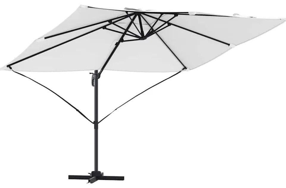 Guarda-Sol Cantilever Roma - Areia 352x251x260 cm em Alumínio