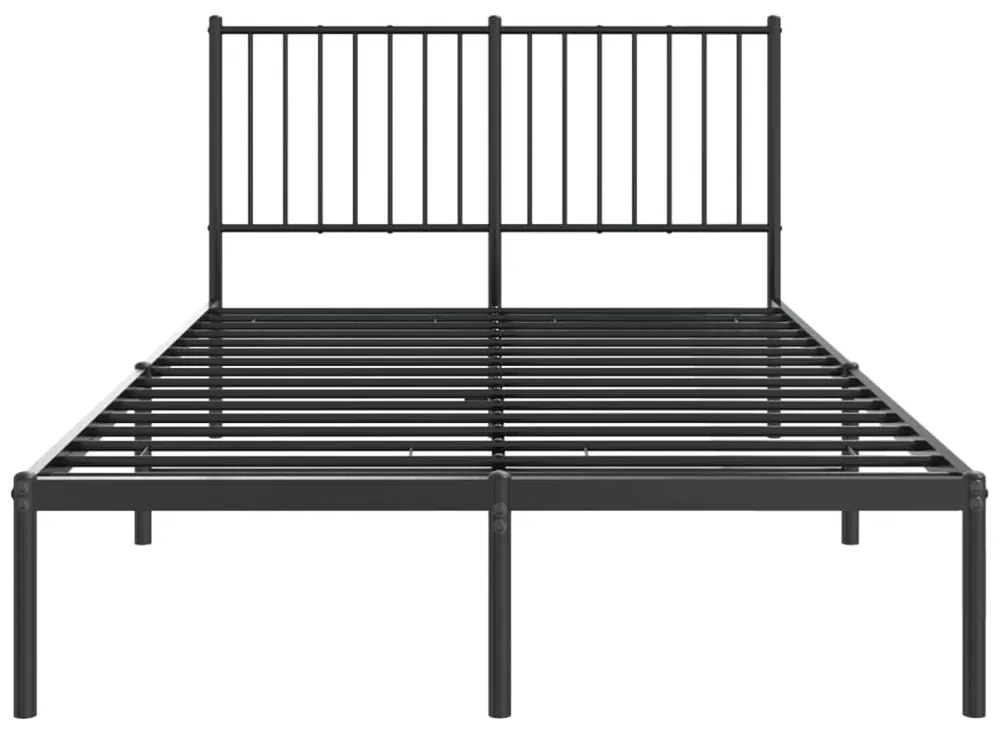 Estrutura de cama com cabeceira 120x200 cm metal preto