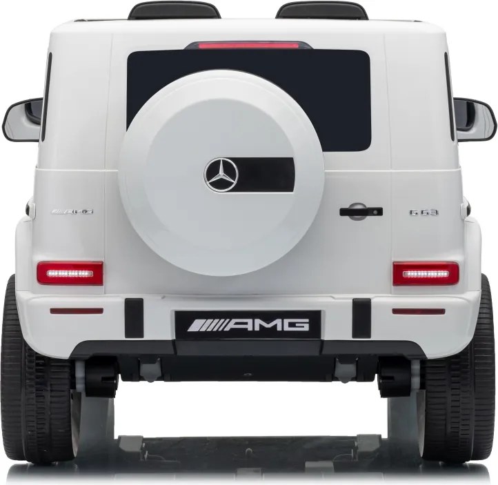Carro elétrico para Crianças 3 a 7 anos*, 12V 4x4 Mercedes G63 AMG Rodas Espuma EVA, Controle remoto Branco