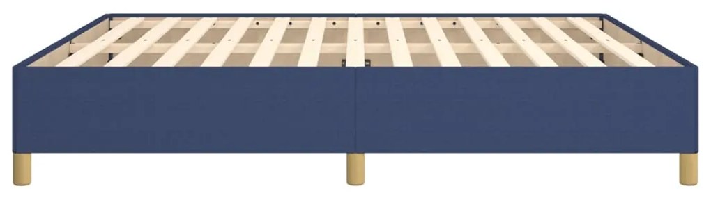 Estrutura de cama sem colchão 160x200 cm tecido azul