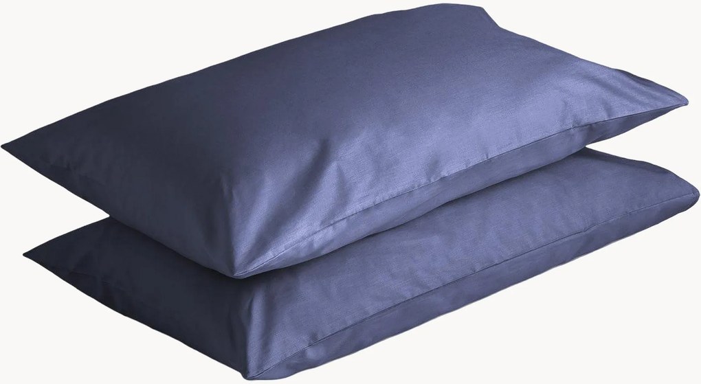 Fronhas de almofada em percal de algodão Blueberry, conjunto de 2