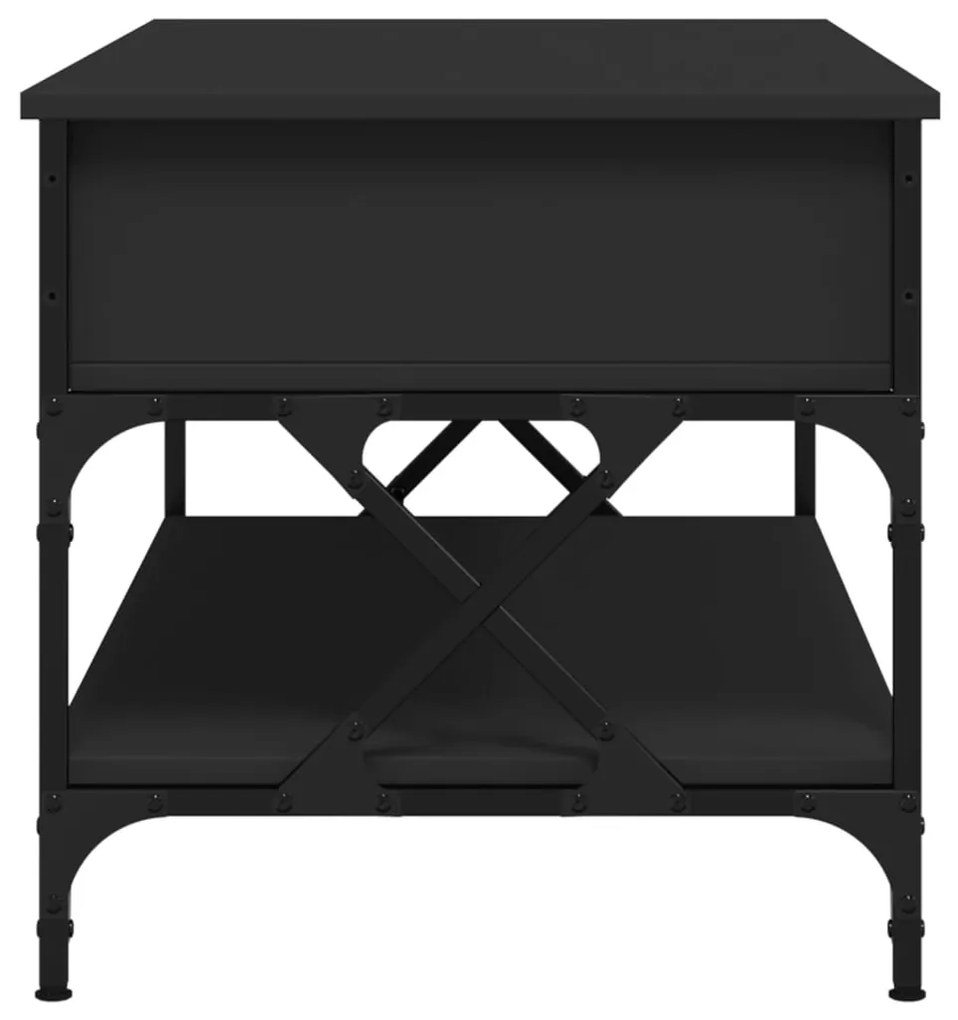 Mesa de centro 100x50x50 cm derivados de madeira/metal preto