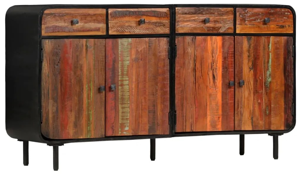 vidaXL Aparador de madeira reciclada maciça 140x35x76 cm