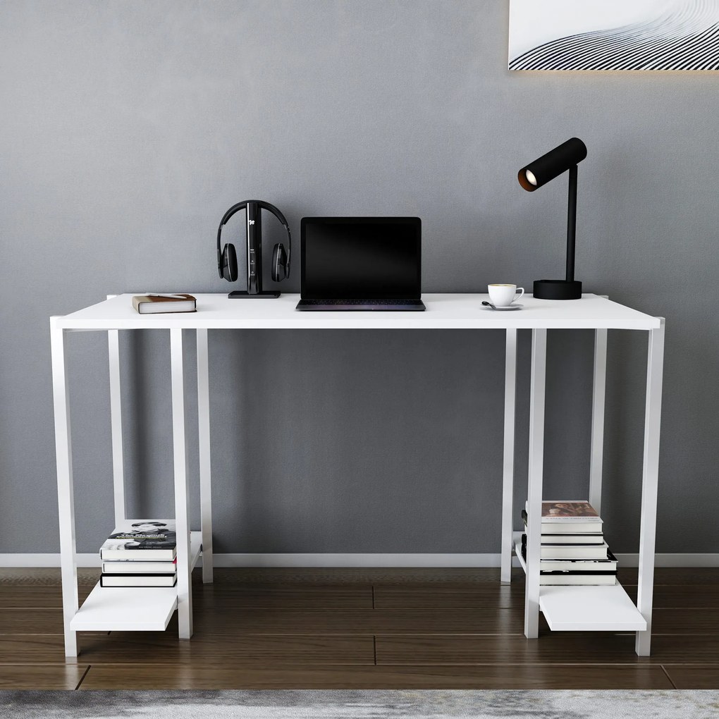 Secretária Academy – Branco – 125,2 cm x 60 cm x 73,8 cm