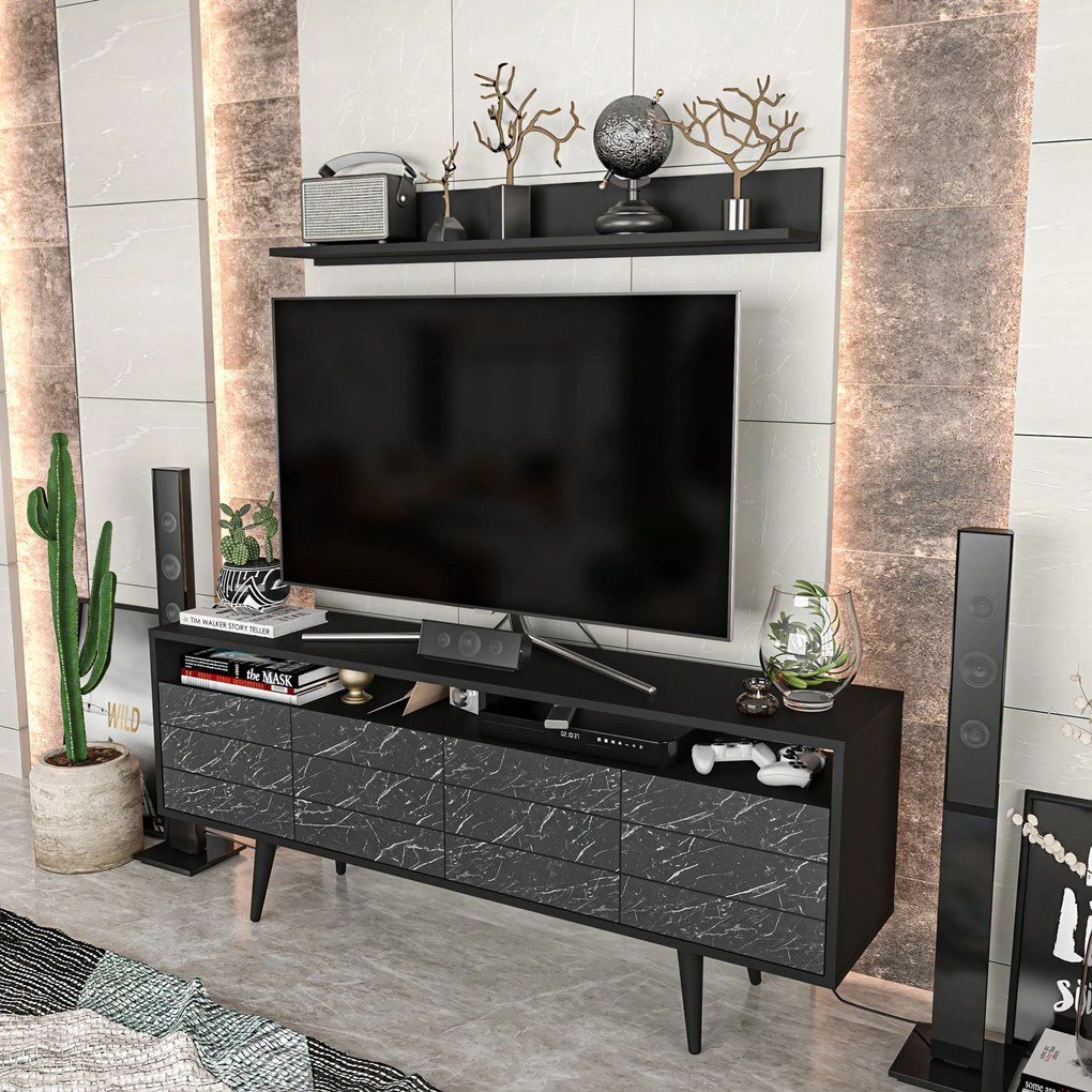 Unidade TV Ola – Preto – 160 cm x 35 cm x 64,5 cm
