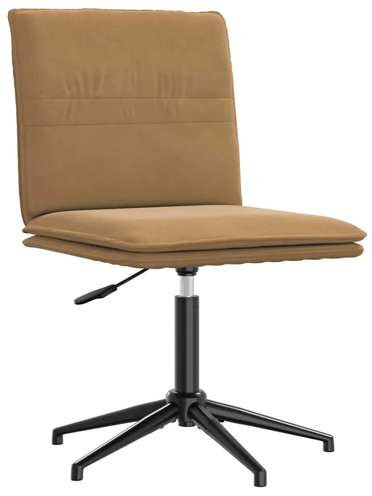 vidaXL Cadeira de jantar veludo castanho