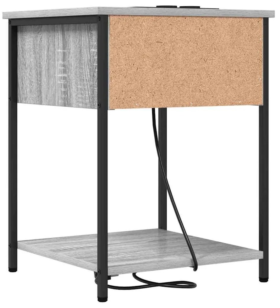 Armário de Cabeceira com gaveta Sonoma cinzento 42 x 41 x 56 cm