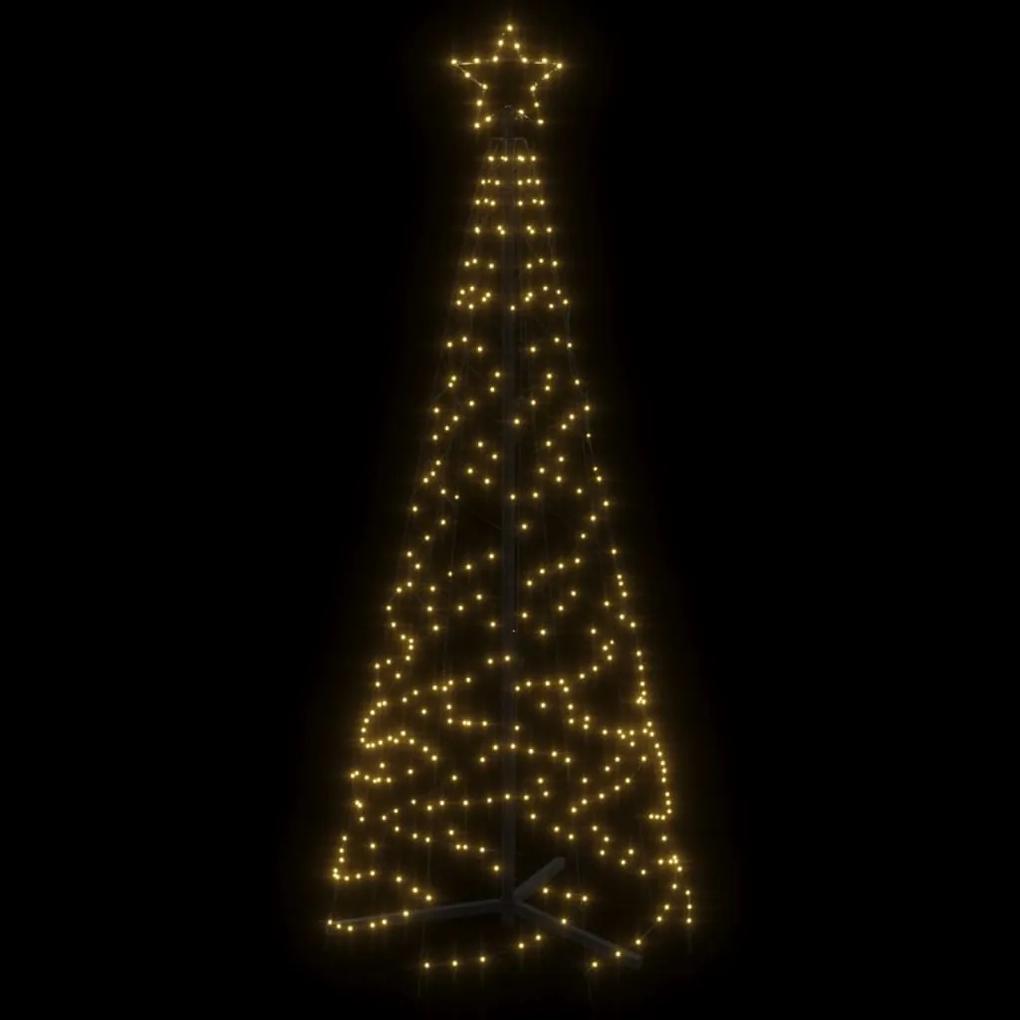 Árvore de Natal em cone 200 luzes LED 70x180 cm branco quente