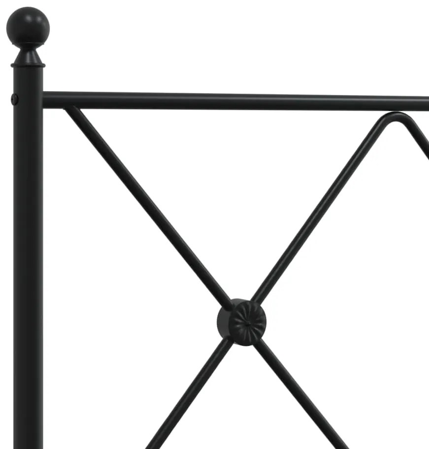 Cabeceira de cama 200 cm metal preto
