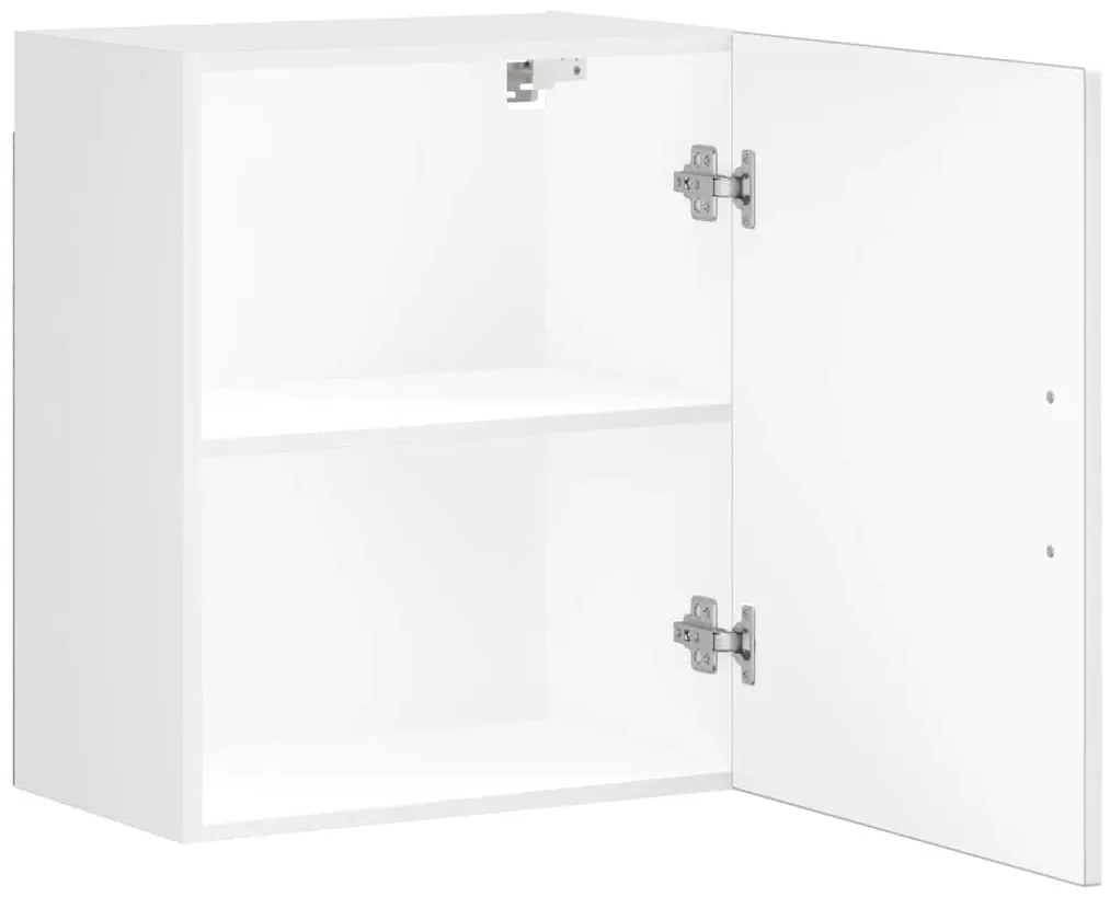 Armários parede cozinha 2 pcs Porto branco brilhante
