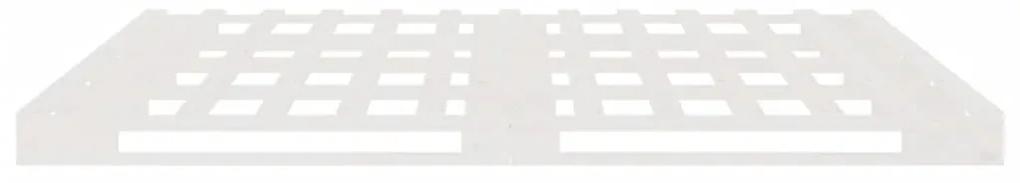 Cama de paletes king 150x200 cm pinho maciço branco