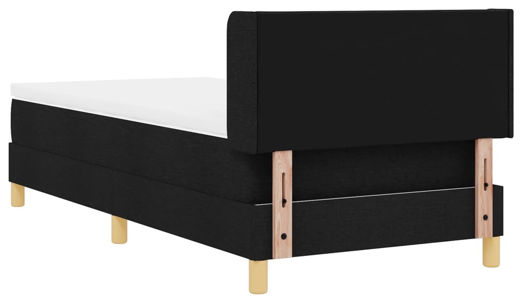 Cama Box vidaXL com Colchão Preto 90x200 cm em Tecido