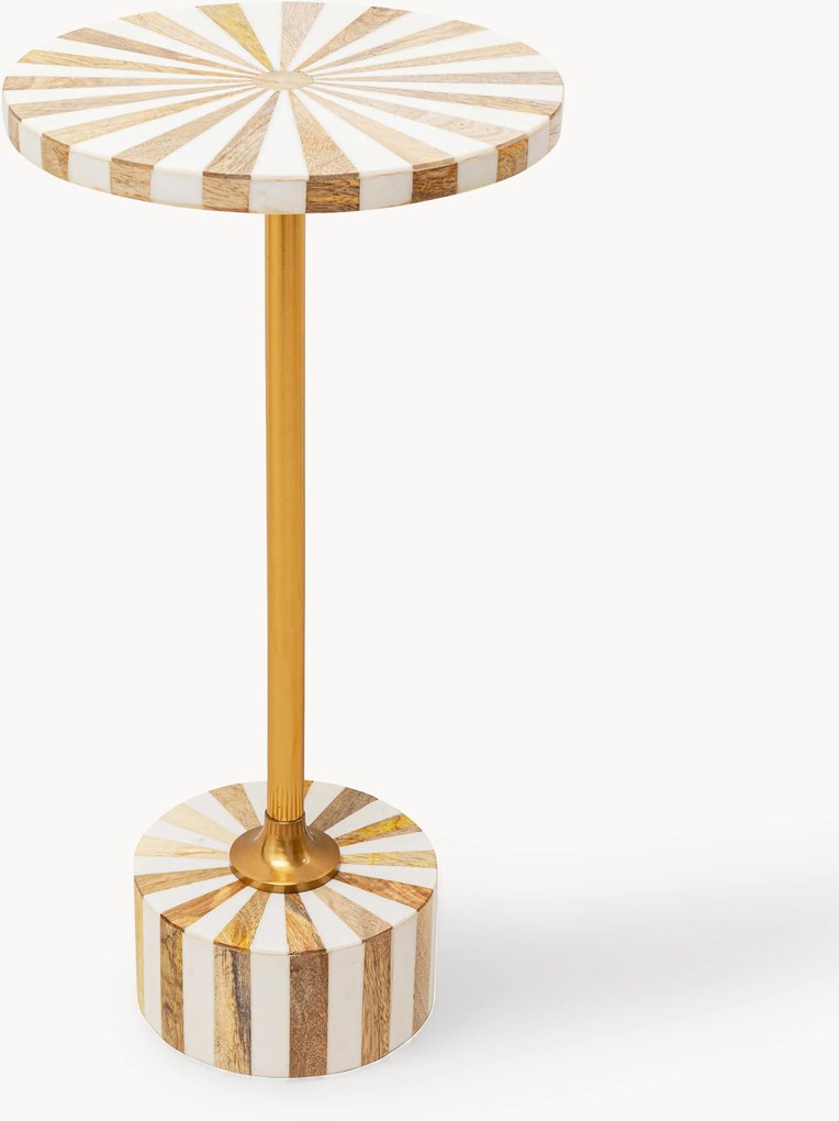 Mesa de apoio artesanal redonda Domero