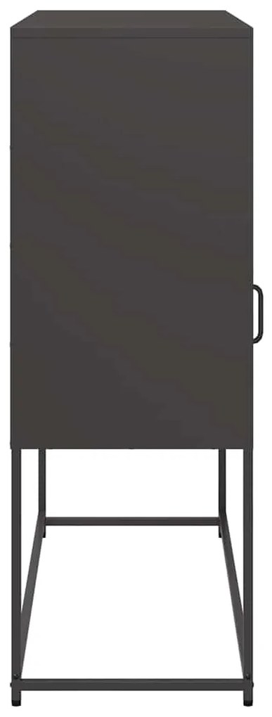Aparador 100,5x39x107 cm aço laminado a frio preto