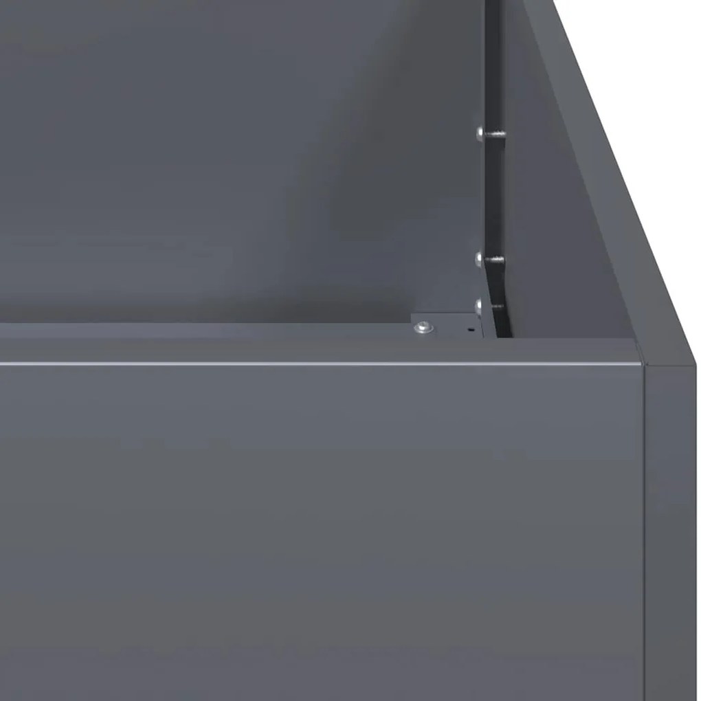 Vaso floreira 80x80x80 cm aço antracite