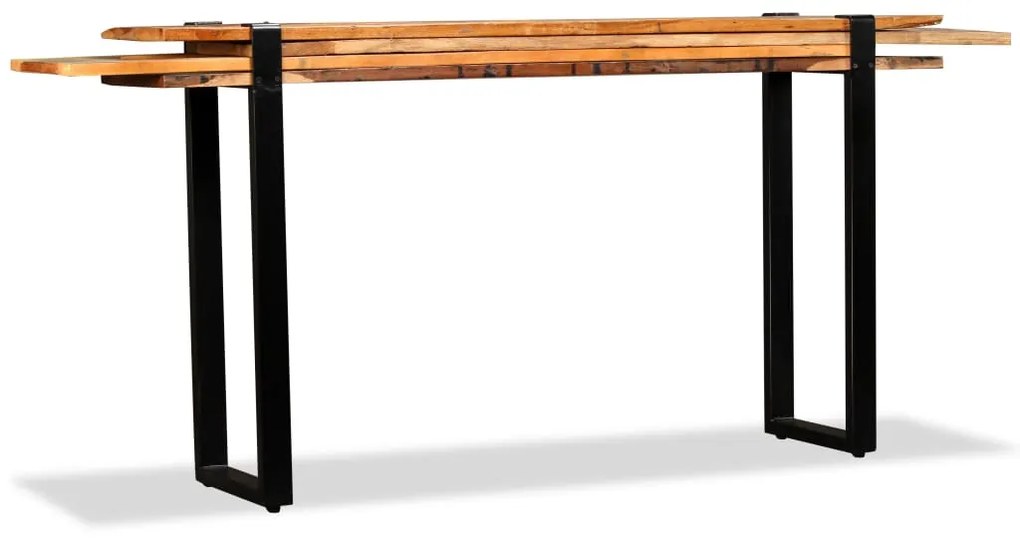 Mesa consola ajustável em madeira maciça recuperada