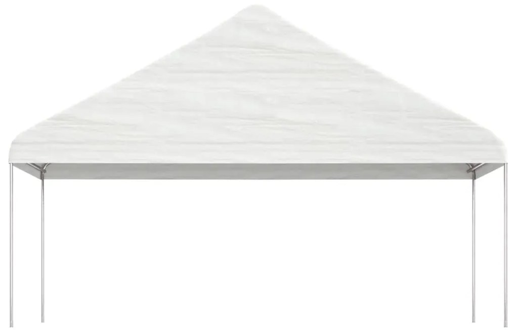 Gazebo com telhado 4,46x5,88x3,75 m polietileno branco