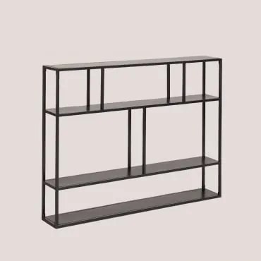Estante De Parede Modular Em Metal (120 Cm) Thura Negro-de-fumo - Sklum