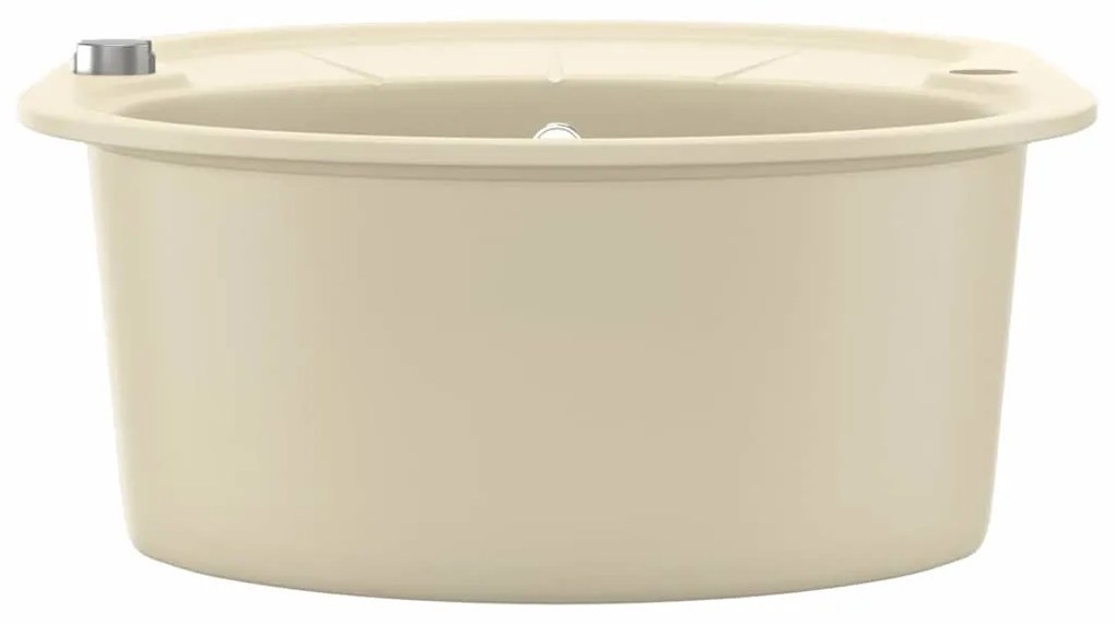 Lava-louça com 1 cuba oval granito bege