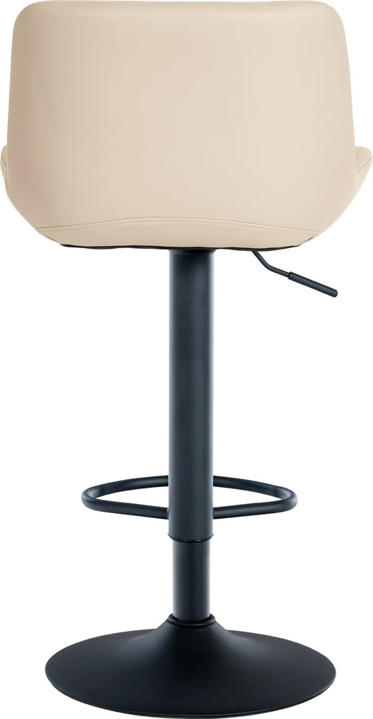 Conjunto de 2 bancos de bar Tover em couro sintético creme