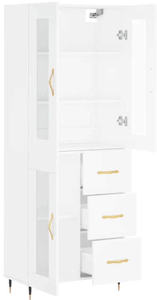 Armário alto 69,5x34x180 cm derivados de madeira branco