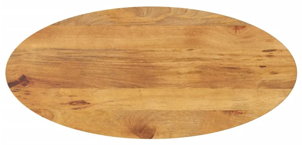 Tampo de mesa oval 120x60x3,8 cm madeira de mangueira maciça