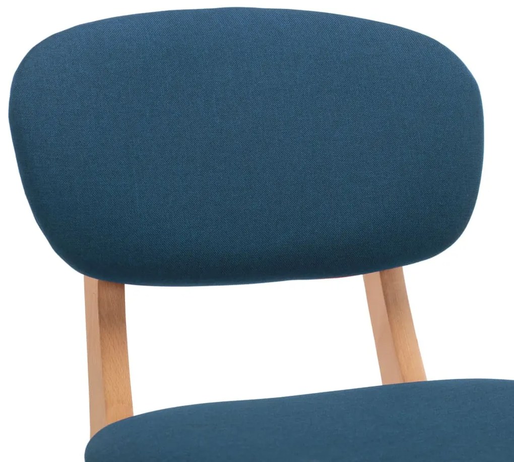 Bancos de bar 2 pcs tecido azul