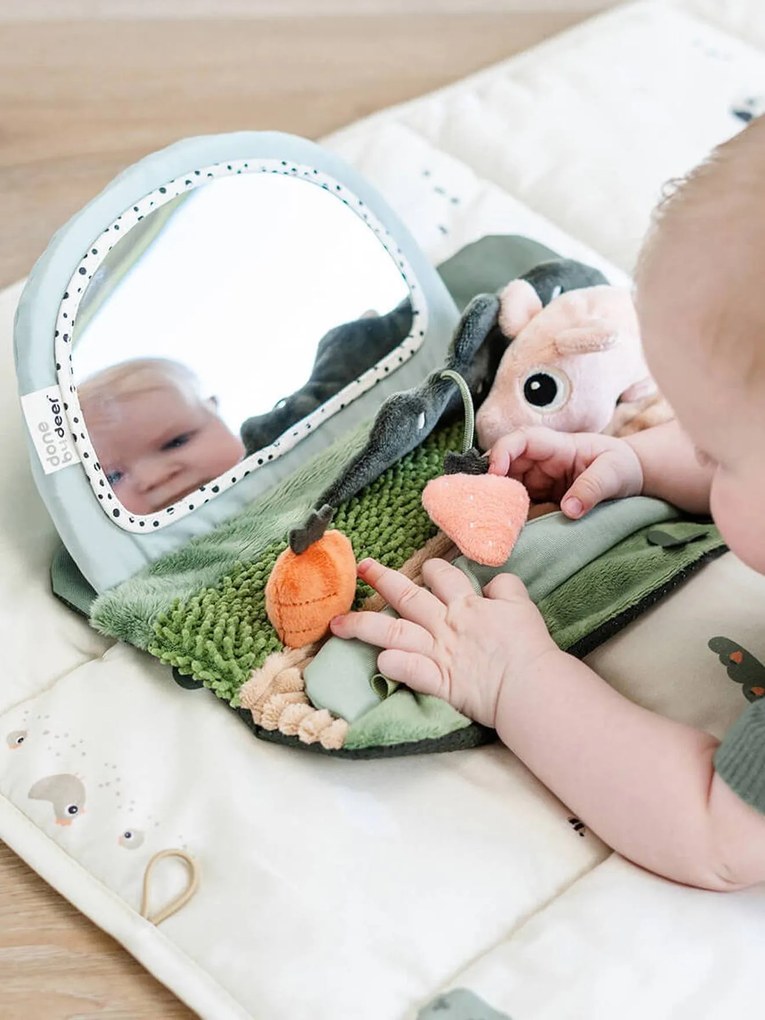 Espelho de atividades Tummy time Tiny farm Done by Deer  multicolor