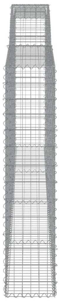 Cestos gabião arqueados 7pcs 400x30x140/160cm ferro galvanizado