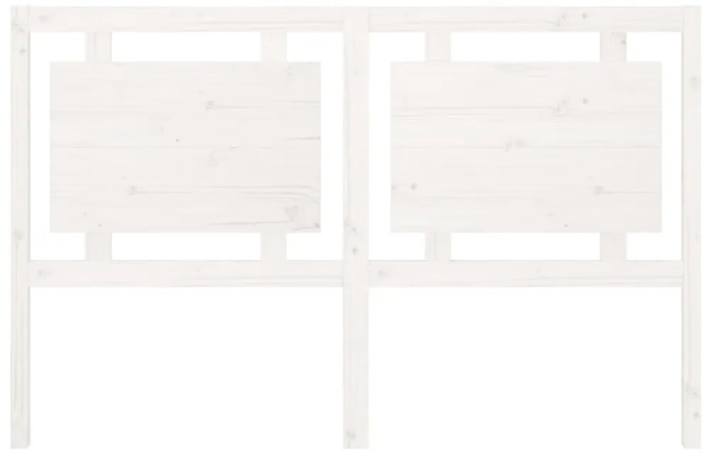 Cabeceira de cama 155,5x4x100 cm madeira de pinho maciça branco
