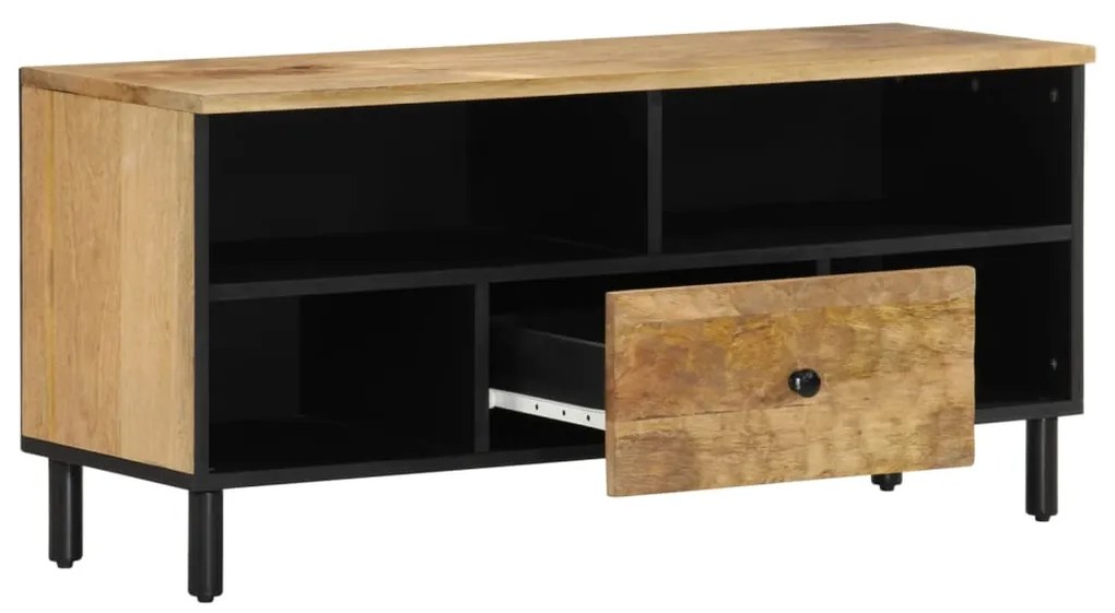 Móvel de TV 100x33x46 cm madeira de mangueira maciça