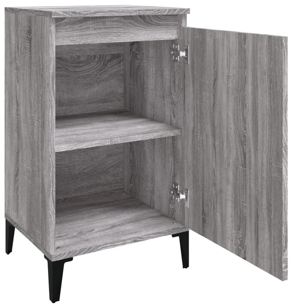 Mesa de cabeceira 40x35x70 cm derivados madeira cinza sonoma