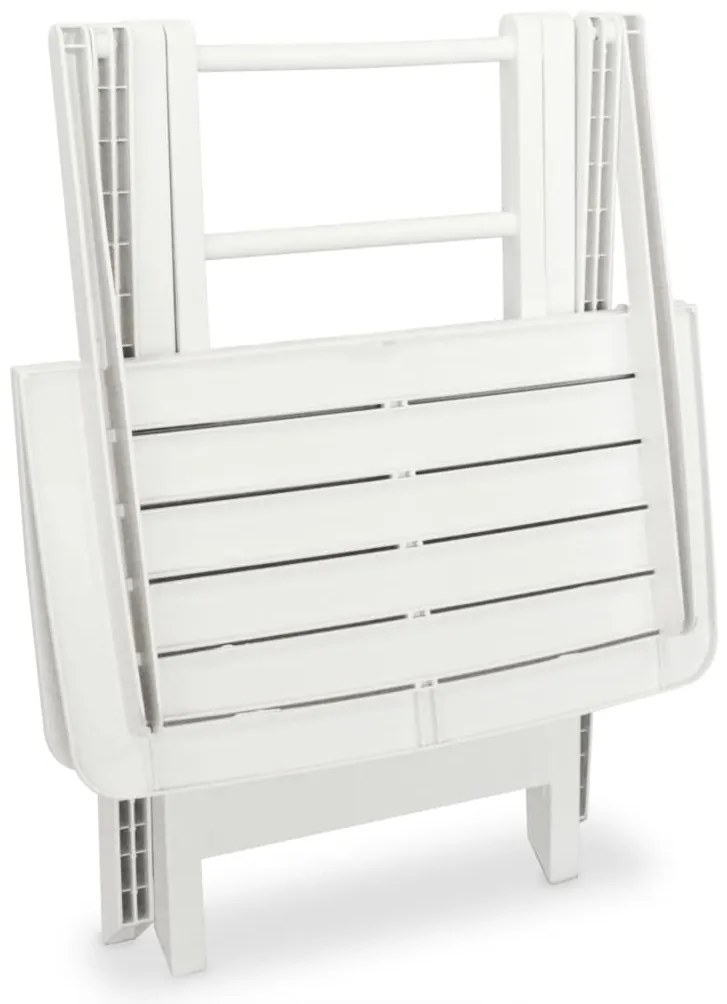 Conjunto bistrô para jardim 3 pcs plástico branco
